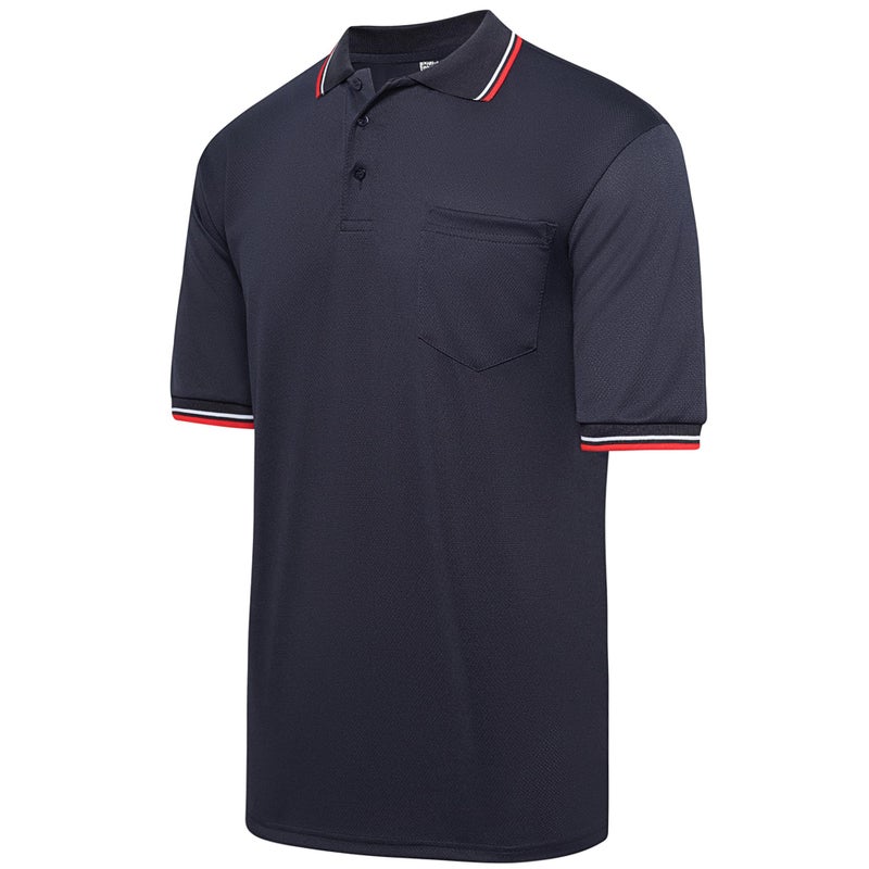 Murray Sporting Goods Short Sleeve Polo Baseball and Softball Umpire Shirt - Sized for Chest Protector (Navy Blue, XX-Large) - Image 2
